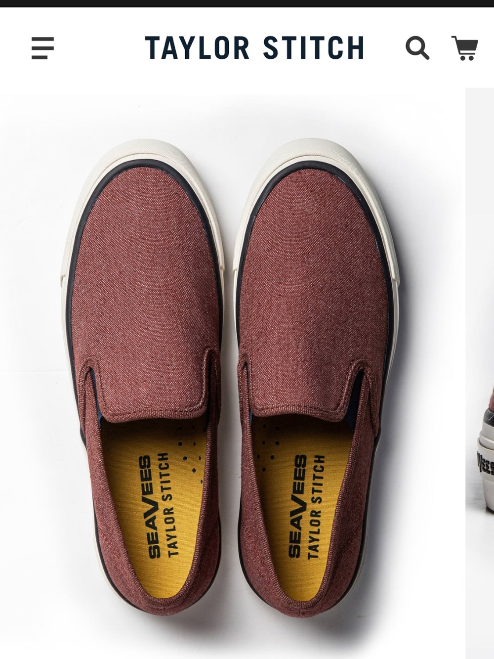 Taylor Stitch SeaVees men’s Sano Slip on Sneakers